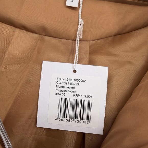 EDITED Monta Puffer Jacket Tobacco Brown size 36 (US 4/6) S Oversized Mid-Length - Picture 12 of 15